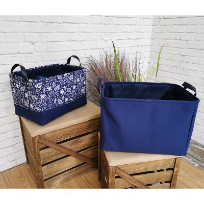 China Organizer Fabric Bins Baskets, Customized Foldable Storage Toy Bins Portable Home Fabric Storage Basket for sale