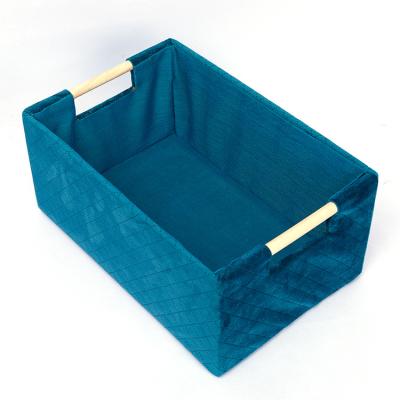 China China Wholesale Modern High Quality Clothes Storage Box Laundry Cloth Canvas Storage Container With Handles For Home for sale