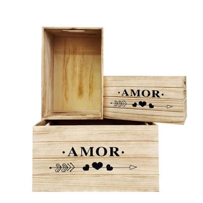 China Viable Manufacturer Handsome Storage Box made in Natural Custom Printing Logo Wood Oem Wooden Box for sale