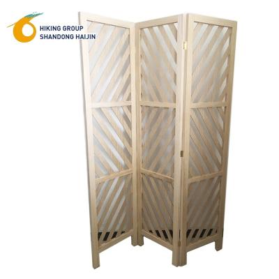 China Pastoral Unfinished Handmade Hollow Wooden Folding Screen Screen For Home Furniture for sale