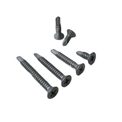 China High Strength HEX Fiberboard Screws Furniture Screws Self Tapping Cross Flat Head Cross Recessed Tapping Screws for sale