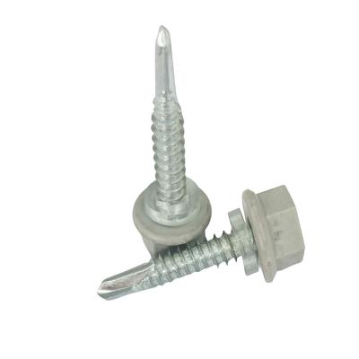 China HEX Supply High Quality Tapping Screws Hex Head Self Drilling Screws With Rubber Gasket for sale