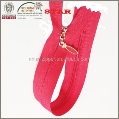 China Automatic Lock 3# Polyester Invisible Zipper For Evening Dress 2017 Narrow End for sale