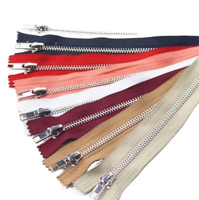 China 2022 Workable 10pcs 10cm-20cm End-End Metal Zippers with Bead Slider, #5 Multicolor Zippers for DIY Sewing 9 Colors Available for sale