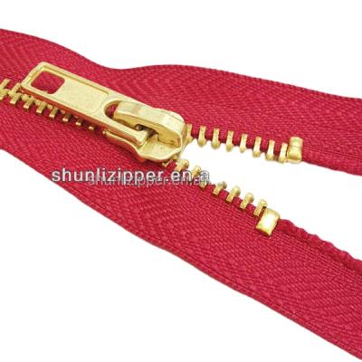 China 2022 Sustainable Excellent Quality Hot Market Rose Gold Metal Zips for sale