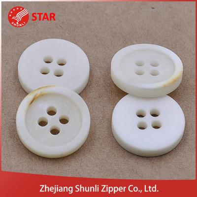 China High Quality White 4 Hole Dry Cleaning Bone Button For Mens Suits, Button Covers For Men for sale