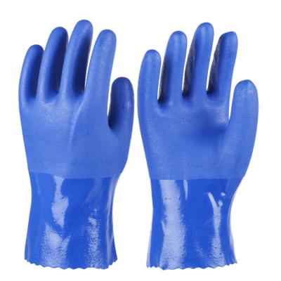 China Direct Wholesale Standard Construction Site Household Long For Work PVC Acid And Alkali Resistant Gloves for sale