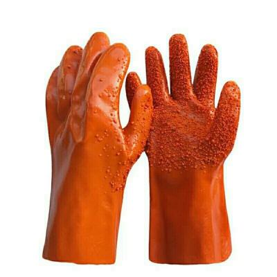 China High Quality Food Handling Manufacture China Construction Site Orange Granular Non-Slip PVC Gloves for sale