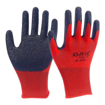 China Construction site manufacturers direct selling household latex wholesale wrinkle work gloves for sale