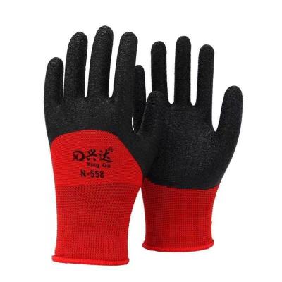 China Construction site factory supply price China directly good manufactures manufacturers latex wrinkle work gloves for sale