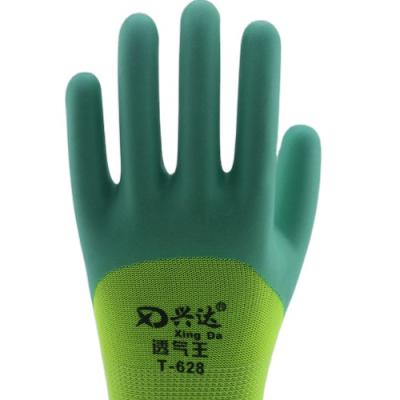 China Construction Site Factory Direct Supply Cheap Price Resistant Working Glove Latex Breathable Gloves for sale