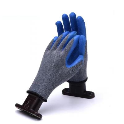 China Direct cheap double layer anti-skid wrinkle anti-slip latex labor price construction site factory supply work gloves with for sale