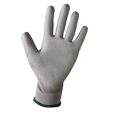 China Construction Site Work Gloves PU Palm Coated Construction Work Hand Gloves PU Work Gloves for sale