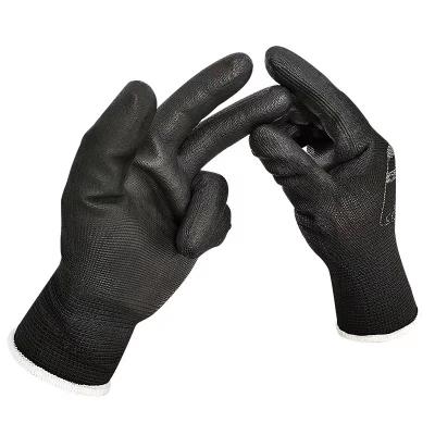 China Cheap Construction Site 13 Gauge PU Coated High Quality Nylon Non Slip Breathable Garden Safety Working Gloves for sale