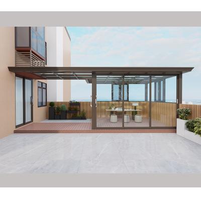 China 4 Season Sunroom Sunroom Glass Conservatory Roof Modern Curved Glass Roof Edwardian Design for sale