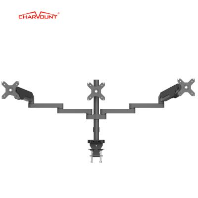 China Dual Steel LCD Arm Max VESA 100*100mm Desktop Computer Monitor Mounts for sale