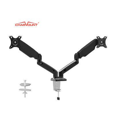 China Charmount Shock Absorber Rotation Screen Mount Monitor Arm Steel Flexible Desk Stand for sale