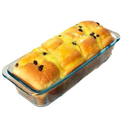 China High Borosilicate Glass Bakeware Disposable Dish Glass Baking Bread Pan For Oven for sale