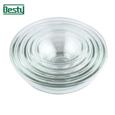 China Viable cheap glass bowl set with lids pp glass salad bowl for promotion for sale