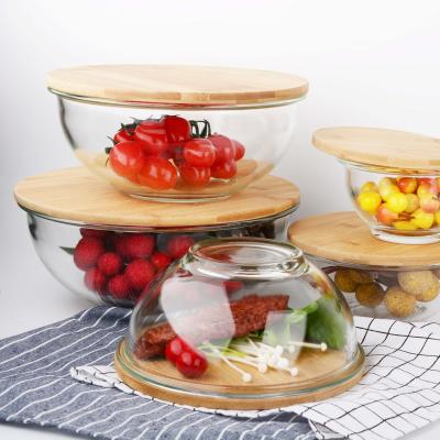 China Wholesale Cereal Bowl Glass Mixing Bowl Disposable Noodle Salad and Soup Bowl Suitable for Microwave Ovens for sale