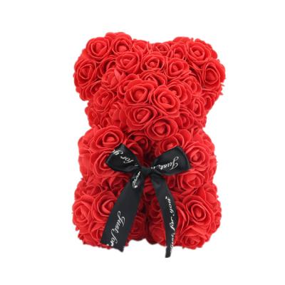 China EP 2021 Valentine Gifts Trend Gift Rose Bear Realistic LED Preserved Teddy Bear Wholesale Best Gift for sale