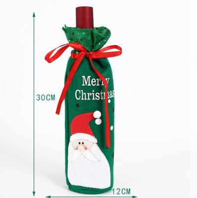 China Navidad d'adornos Christmas Sequin Wine Bottle Cover Christmas Wine Bottle Decoration Christamas Home Decor for sale