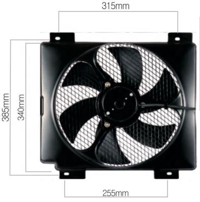 China Auto air conditioner high performance SPAL fan air condensers T60HL 24 vlt condernser fan CAMC for air conditioning units for sale