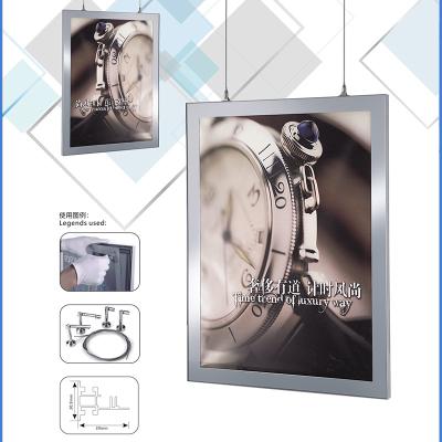 China Ultrathin Led Frame Magnetic Light Box A4 Panel Light Black Slim Led Snap Frame for sale