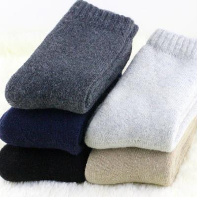 China Wholesale Winter Color Thick Thermal Pure Terry Wool Socks Men Antibacterial for sale