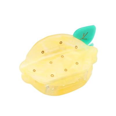 China Shark Sweet Clip Acetate Hairpin Honey Acetate Hair Accessories Lemon Fruit Hair Claw Poop Clips for sale