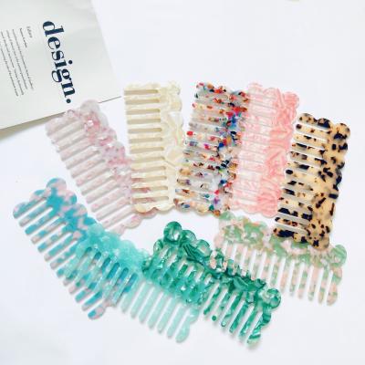 China Salon INS Factory Wholesale Hair Comb Tooth Hair Comb Brushes Acetate Wide Comb for sale