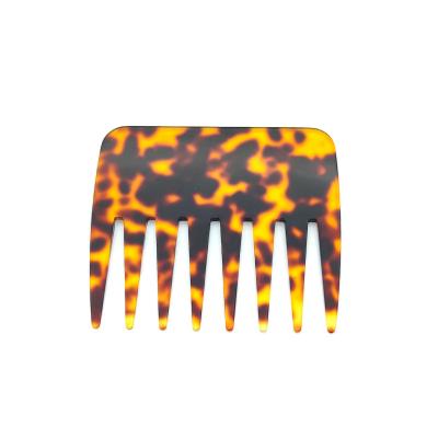 China Custom Salon 4MM THICKNESS Logo Color Acetate 13 Tooth Hair Comb For Women for sale