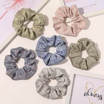 China Wholesale elastic hair band plaid heart hair band fabric hair pin European and American style Central Institute of Statistics factory for sale