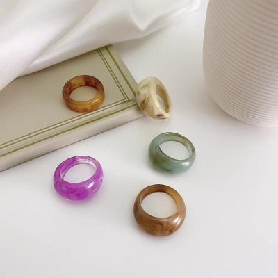 China FASHIONABLE Irregular Full Index Resin Pearl Ring Autumn And Winter Fashion Men Ring for sale