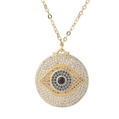 China Amazon Hot Sale Fashion Gold Chain Evil Eye Necklace for sale