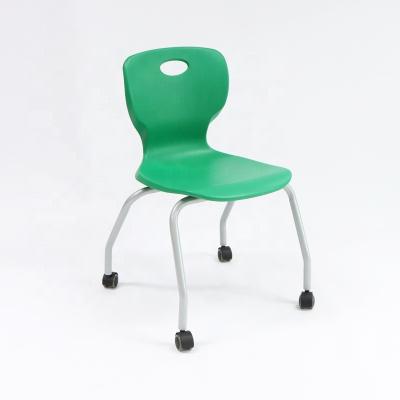 China Modern School Furniture Classroom Plastic Mobile Student School Study Chair for sale