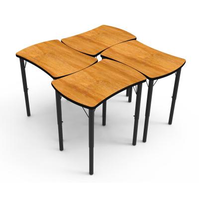 China Modern Individual Modern Student Furniture Wood School Classroom Table Chair for sale