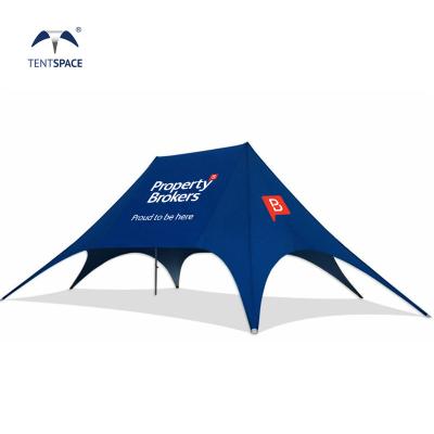 China UV-resistant Custom size tent star heat transfer printing 10m star tent easy installation marquee tent star shape for Trade Exhibition for sale