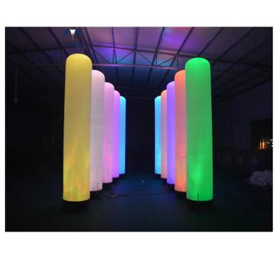 China Portable advertising custom LED Inflatable Tube decorative inflatable  pillars and columns for sale