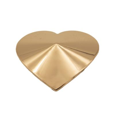 China Garment\jeans\DIY\bags\metal label Rose Gold Plated Engraved Logo Overcoat Tags Heart Shape Custom Fixture Metal Tag For Handbag for sale