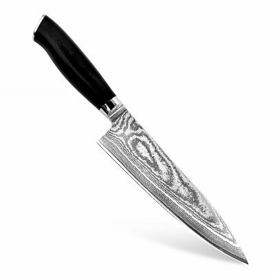 China Hot Selling Viable Handle Unique Group of Ten Damascus Pattern 67 Layers Damascus Fruit Steel Chef Knife Kitchen Knives Blade for sale