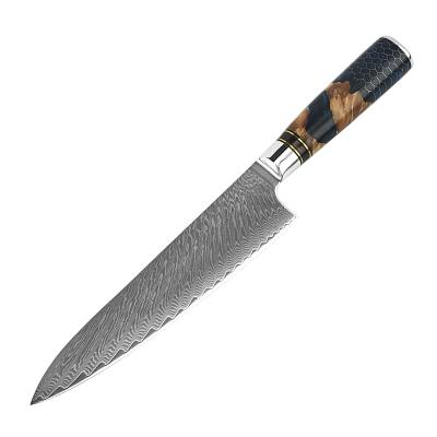 China Damascus Blade VG-10 Core Luxury High Quality Steel Steel Kitchen Knife for sale