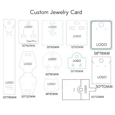 China Eco-friendly Jewelry Disply Factory Manufacturer Custom Logo Necklace Jewelry Display Paper Packaging Card With Earring Jewelry Card for sale