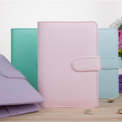 China Wholesale A5 A6 Spiral PU Budget Binder Loop Leather Notebooks Cover Envelope Planner Ring Bound Planner Cash Planner for sale