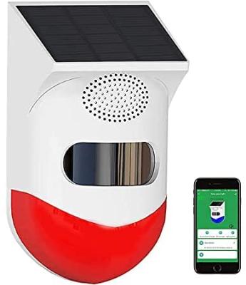 China Dwell Motion Sensor Detector Solar Security Alarm with TUYA WiFi PIR Detector APP Notification for sale