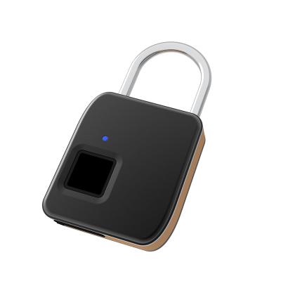 China Latest Bio Fingerprint Home Smart Padlock Waterproof Cabinet Wall Suitcase Door Keyless Padlock For Outdoor Bicycle Gym Lockers for sale