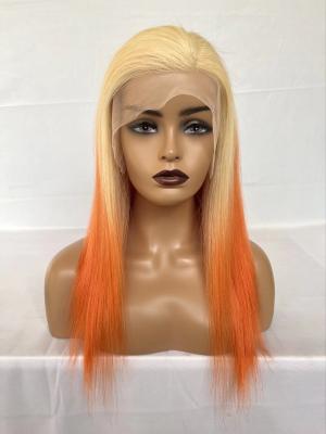 China Beautiful ombre color lace wig in stock colorful wig for summer lace frontal wig for sale