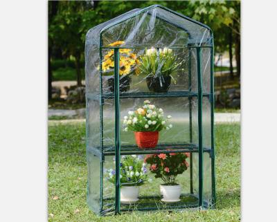 China Easily Assembled Mini Greenhouse , 3 Tier Greenhouse For Garden With PVC Coating for sale