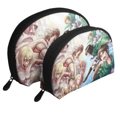 China Fashion Anime Attack on Titan Mens and Womens Purses Casual Unisex 3D Custom LOGO Printed Handbags and Purses for sale