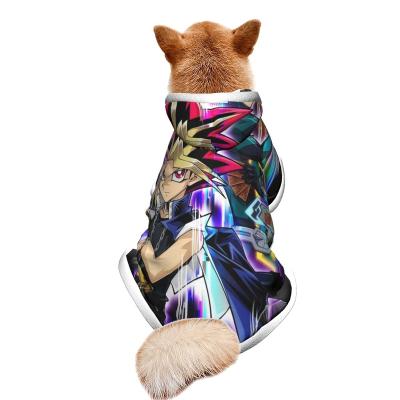 China Liveable cats and dogs fashion pet winter apparel 3D printing small pets wear hoodies animation apparel for sale